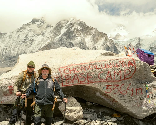 At base camp