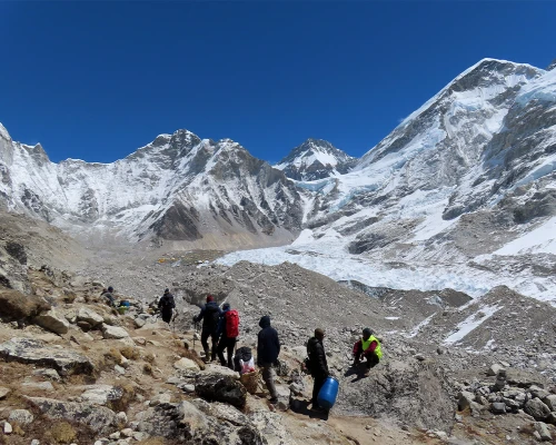 Local people at base camp