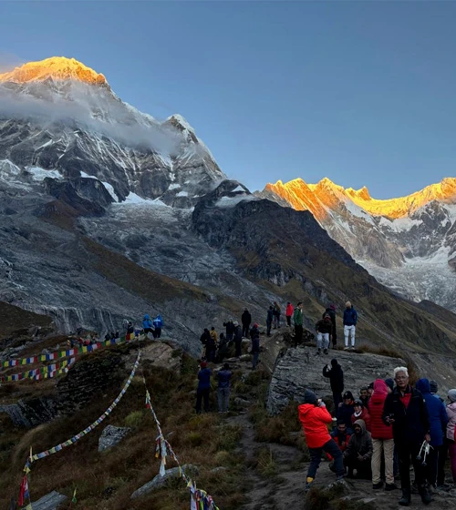 This photo was taken during our ABC trek with two Australian guests.
